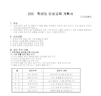 교육계획서(인성교육) 교육계획서(인성교육)